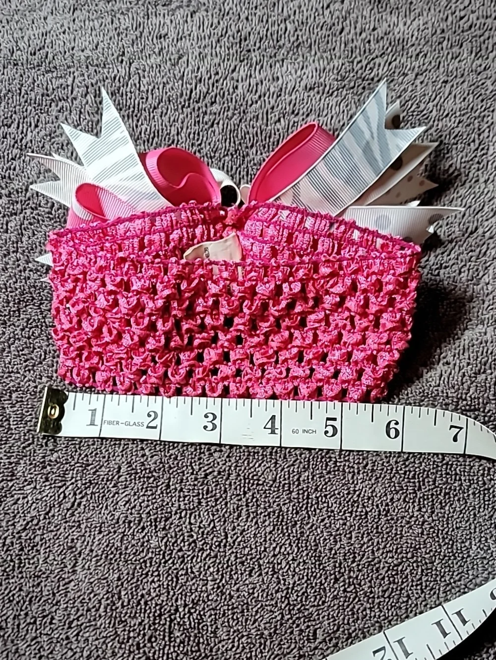 Pink & White Girls' Layered Bow Headband - Baby Hair Accessory